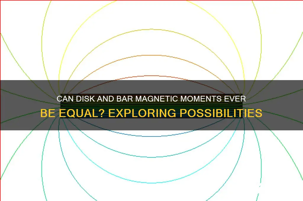 can magnetic moment of a disk and bar be equal