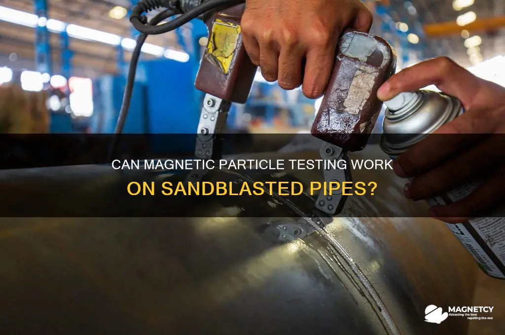 can magnetic particle testing be performed on sandblasted pipe