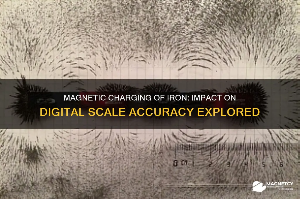 can magnetically charge iron affect a digital scale