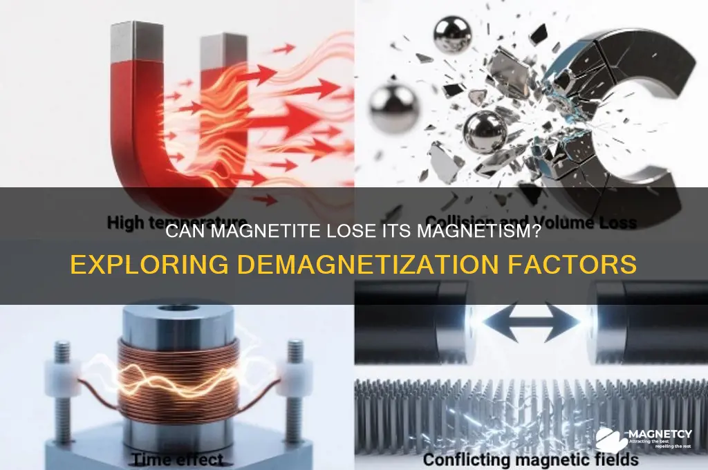 can magnetite loose its magnetism
