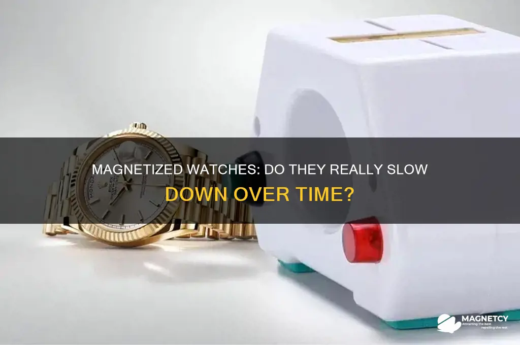 can magnetized watch go slow