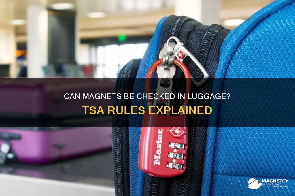 can magnets be checked in luggage