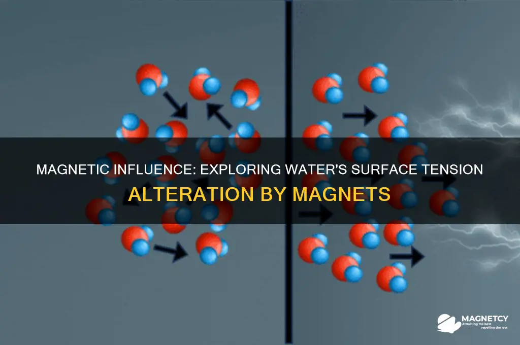 can magnets change the surface tension of water