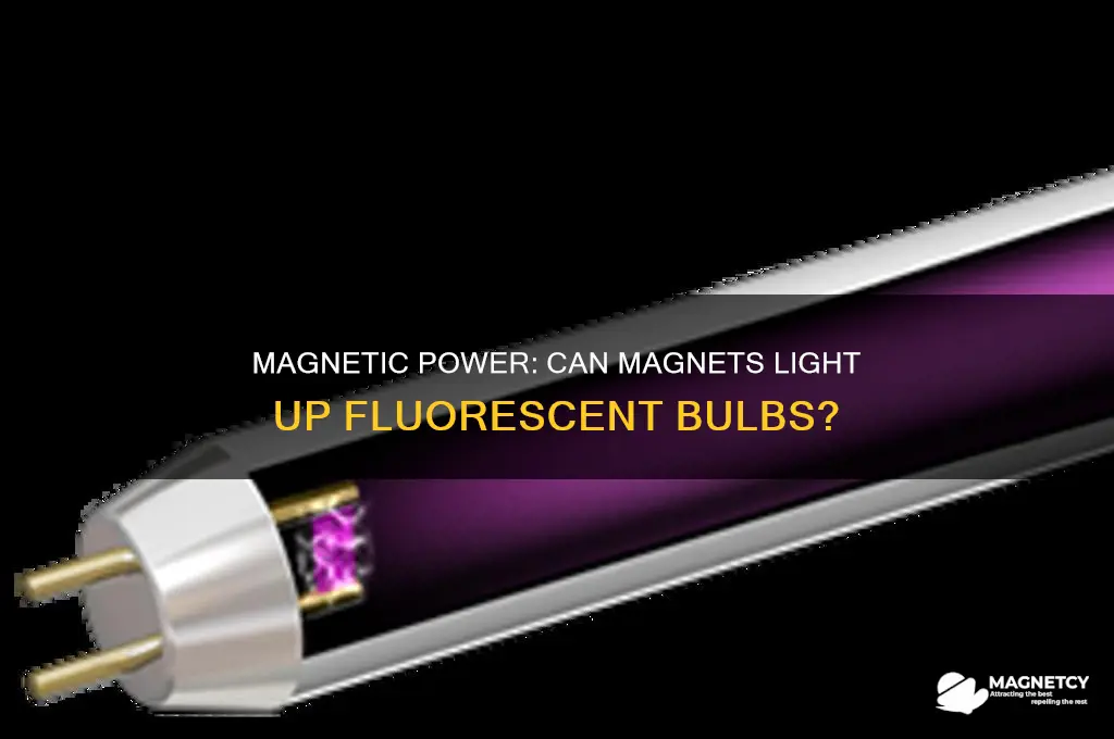 can magnets light fluorescent bulb