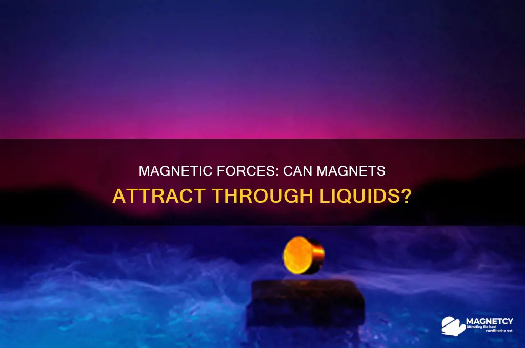 can magnets pull through liquids