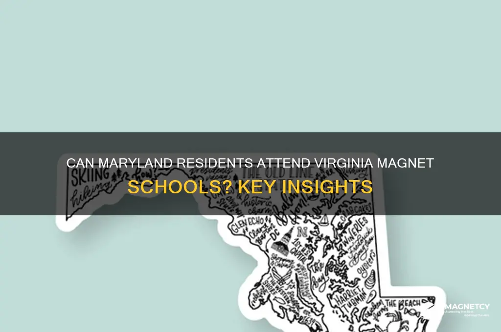 can maryland resident go to va magnet school