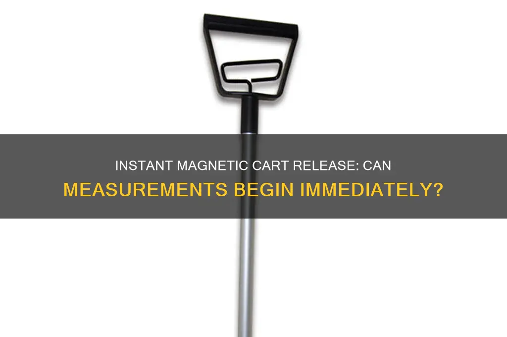 can measurements start at the instant magnetic carts are released