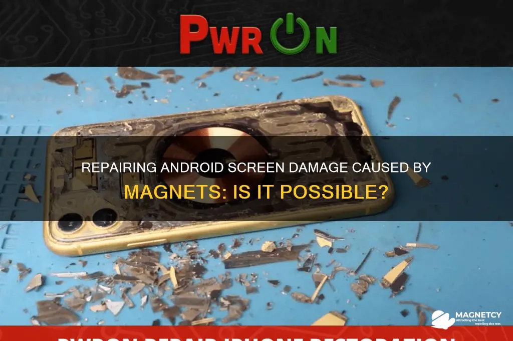 can my android scrren be fixed after magnet damage