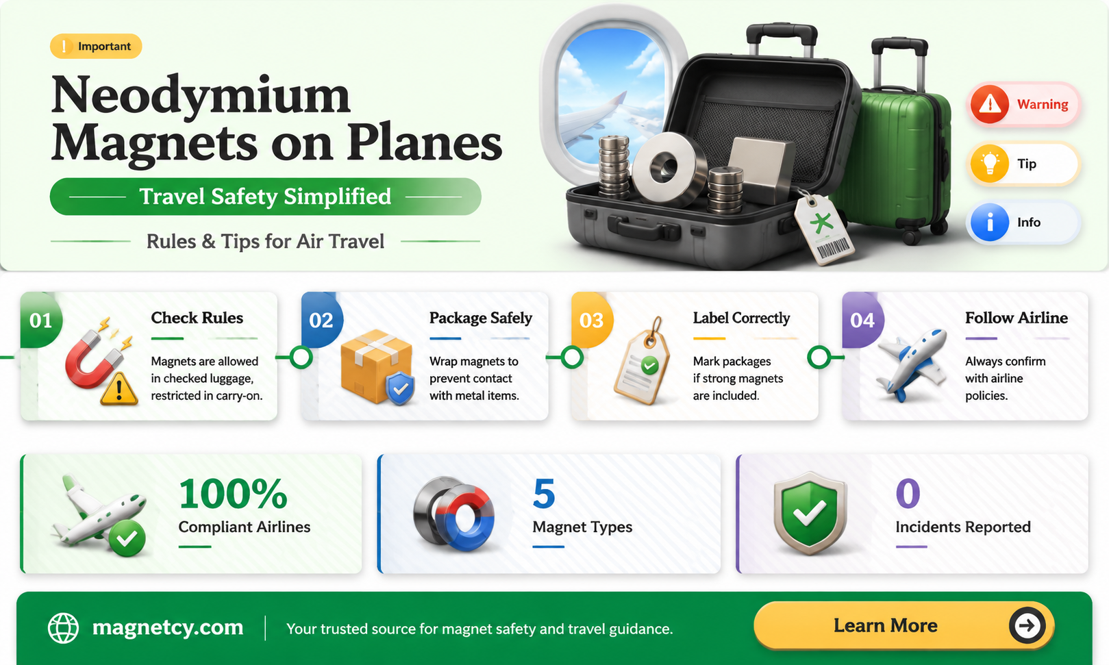 are neodimium magnets able to fly on a plane