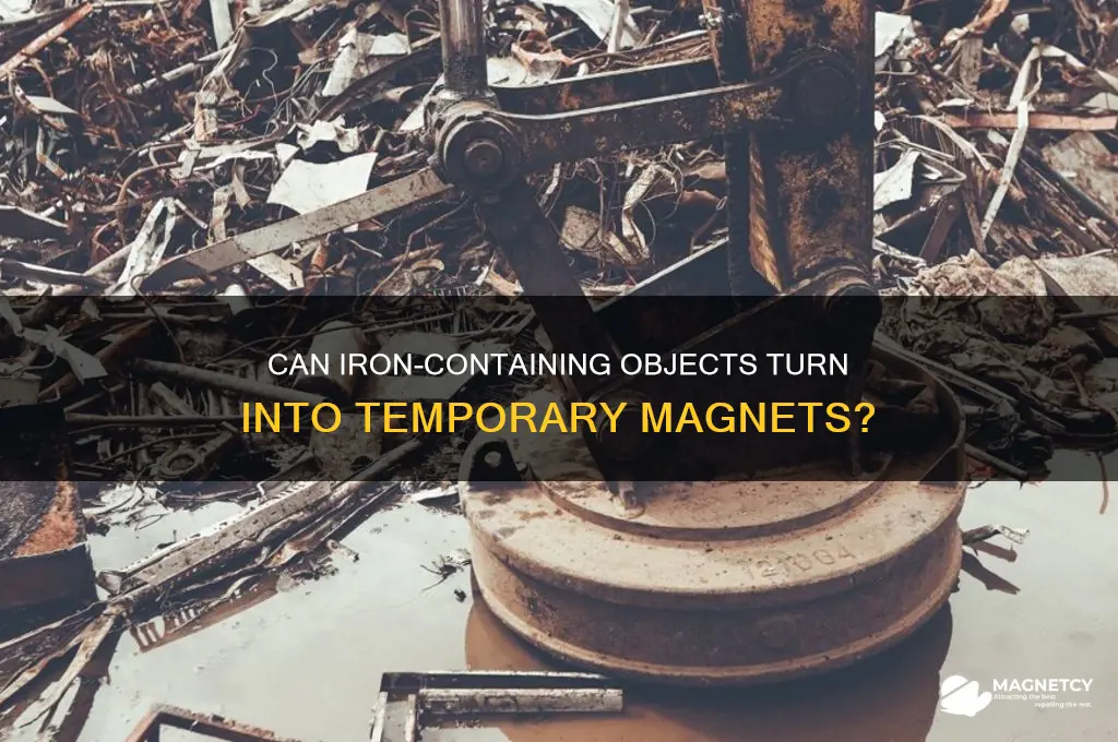 can objects contain iron become a temporary magnets