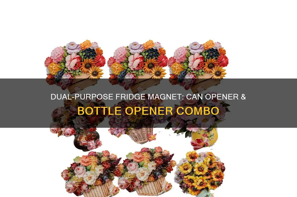 can opener and bottle opener fridge magnet