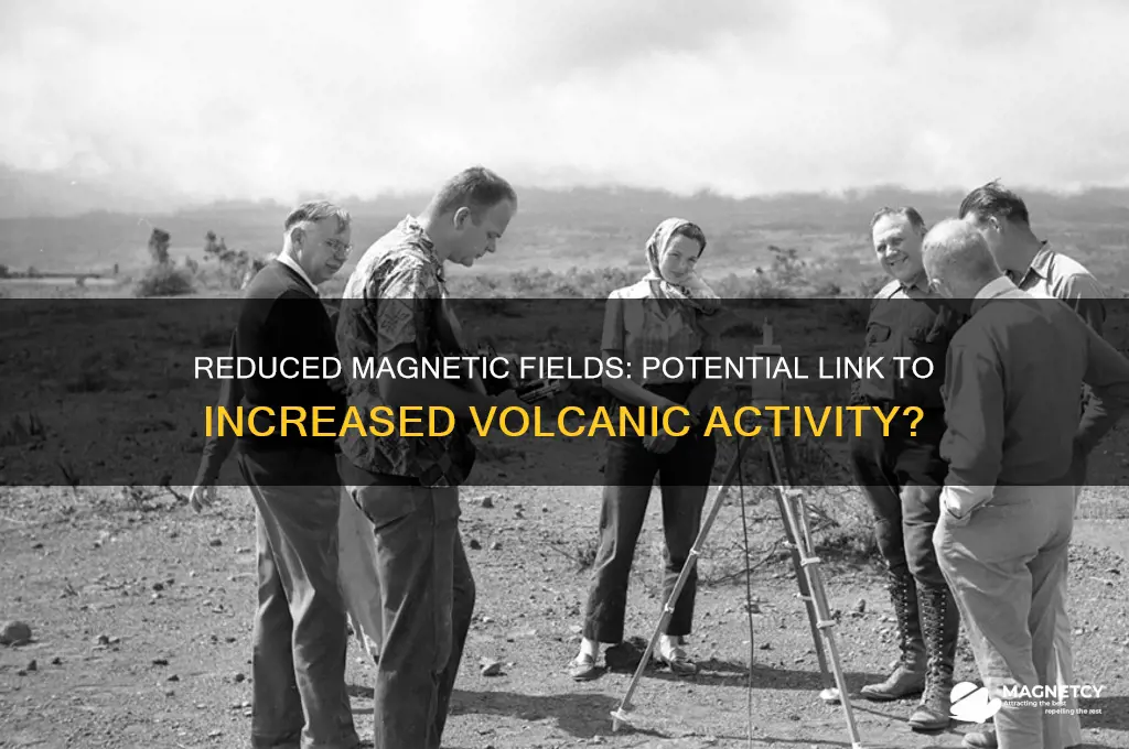 can reduced magnetic fields inc rease volcano activity
