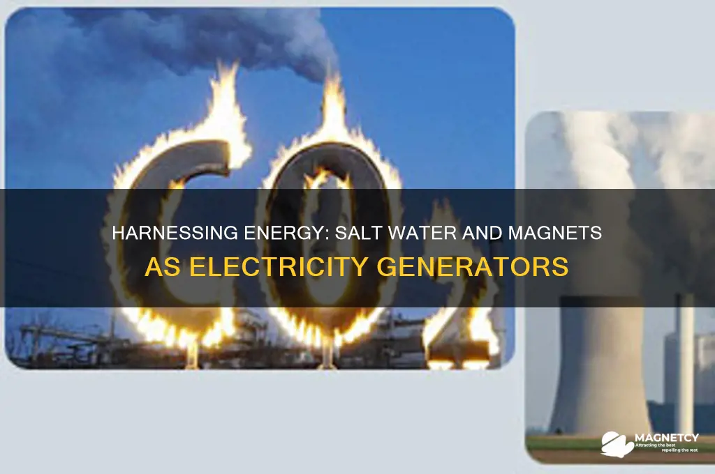 can salt water and magnet produce electricity