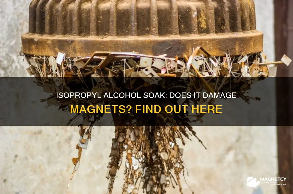 can soaking a magnet in isopropyl alcohol ruin it