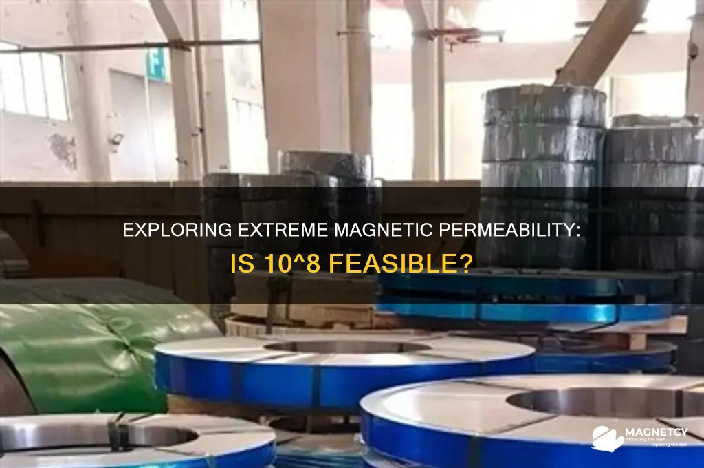 can something have a magnetic permeability of 10 8