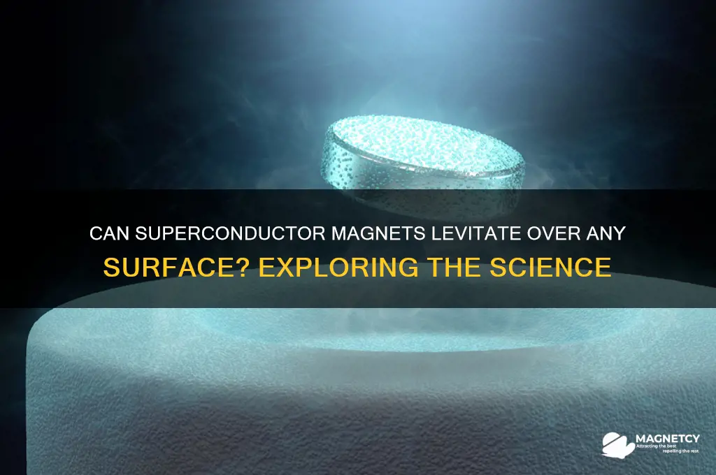 can superconductor magnets levitate over any surface