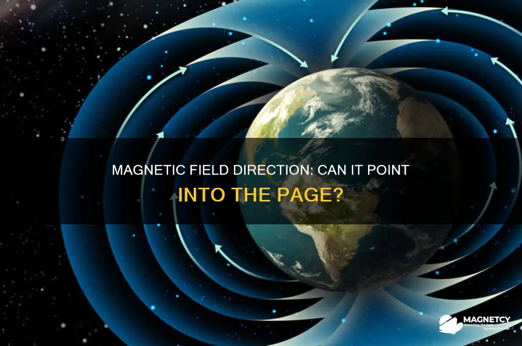 can the direction of magnetic field be into the page