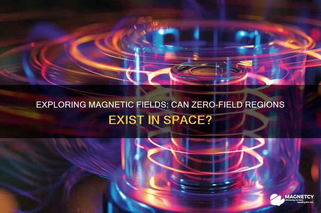 can the magnetic field be zero in a region
