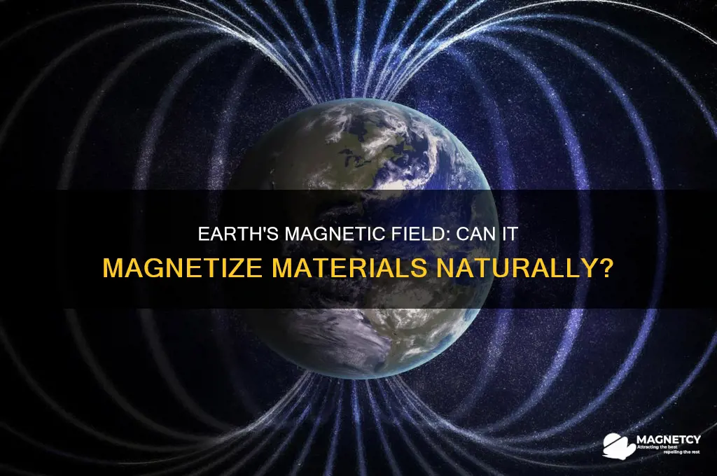 can the magnetic field of earth magnetize a magnetic material