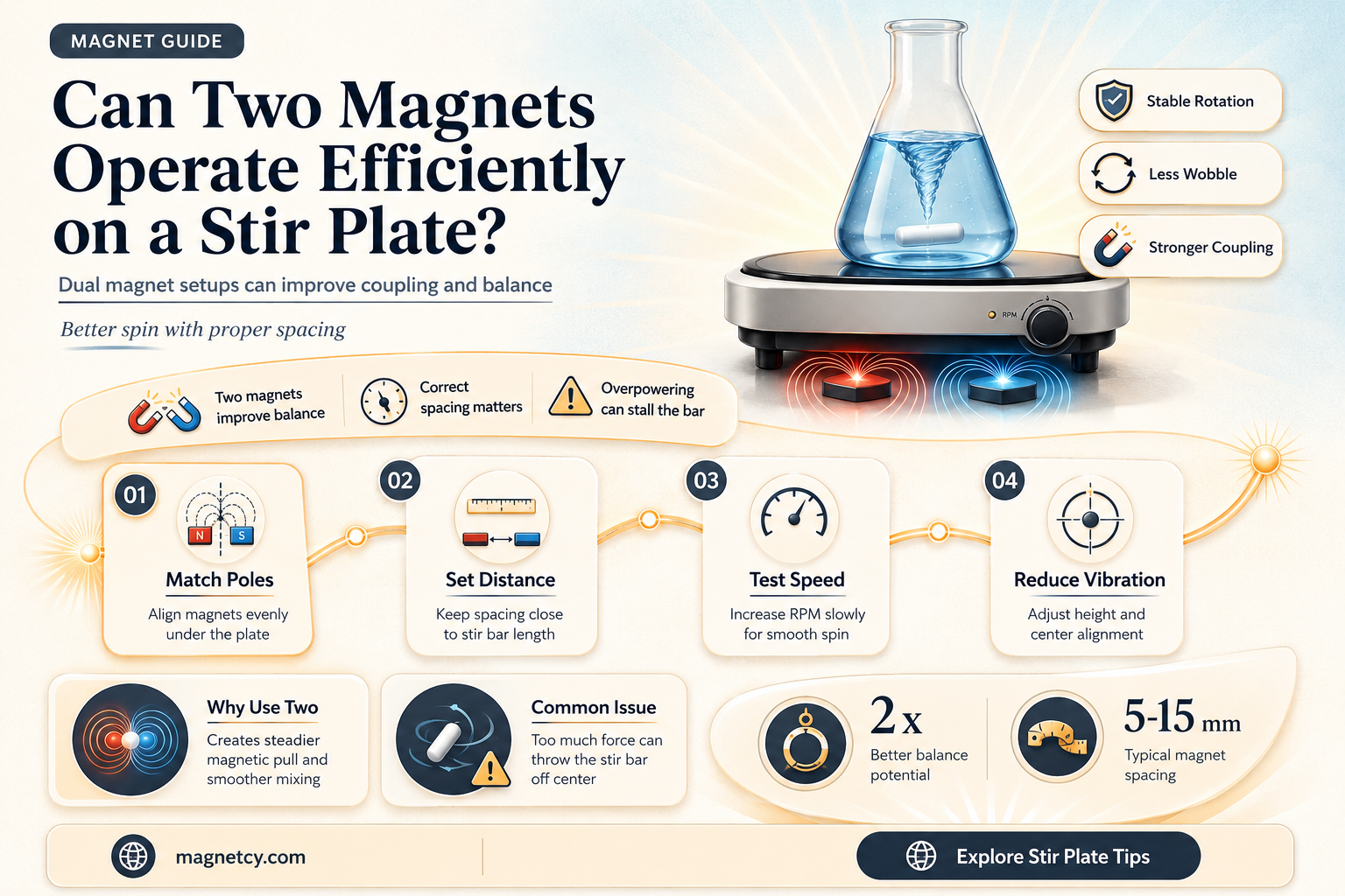 can 2 magnets be run on stir plate