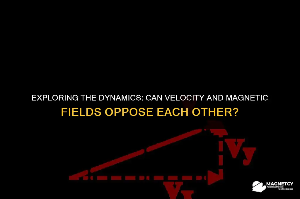 can velocity and magnetic field be opposite each other