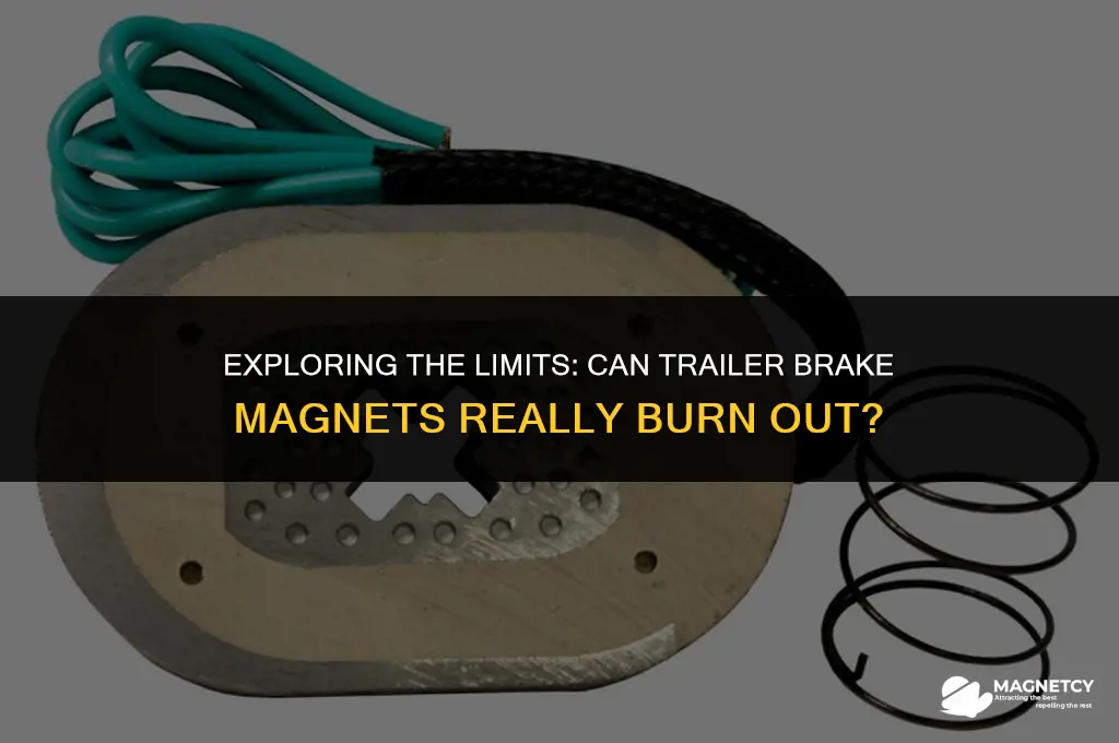 can you burn out a trailer brake magnet