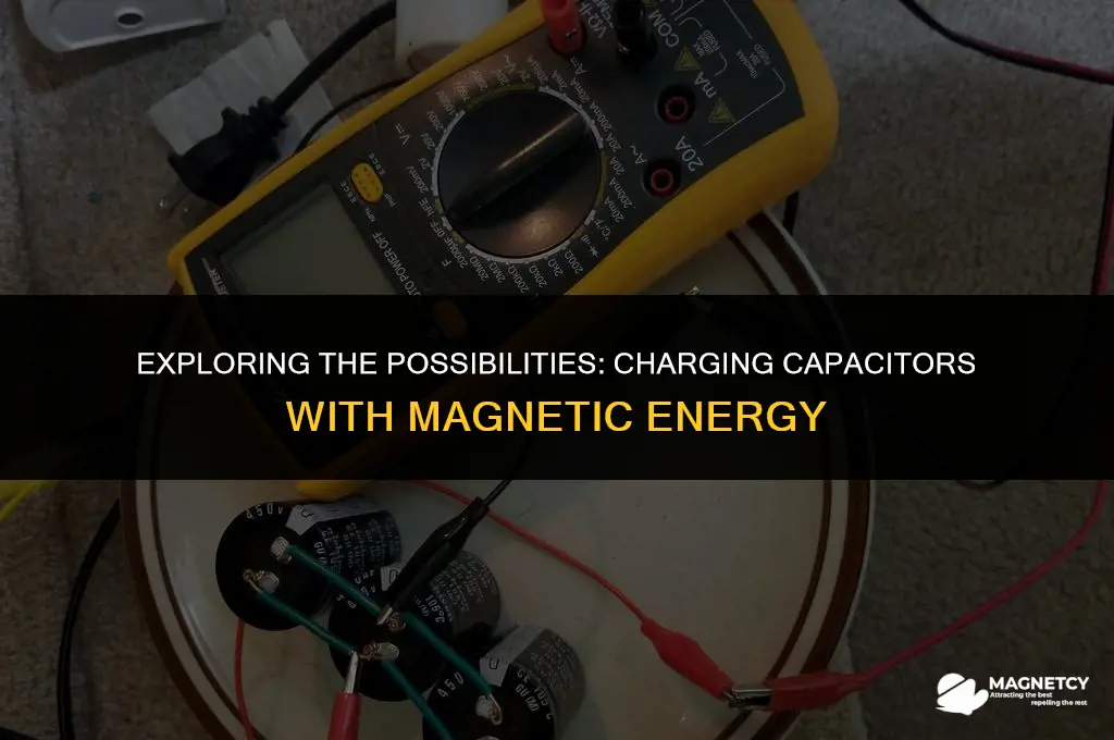 can you charge a capicitor with a magnet