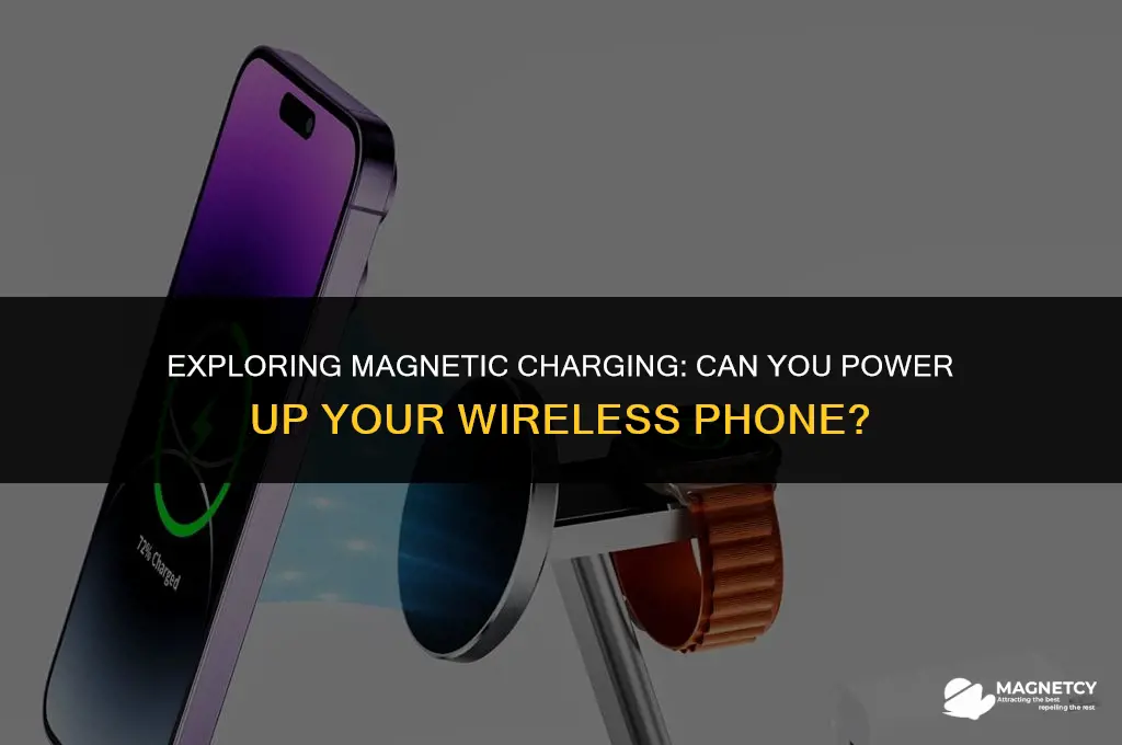 can you charge a wirelees phone through a magnet back
