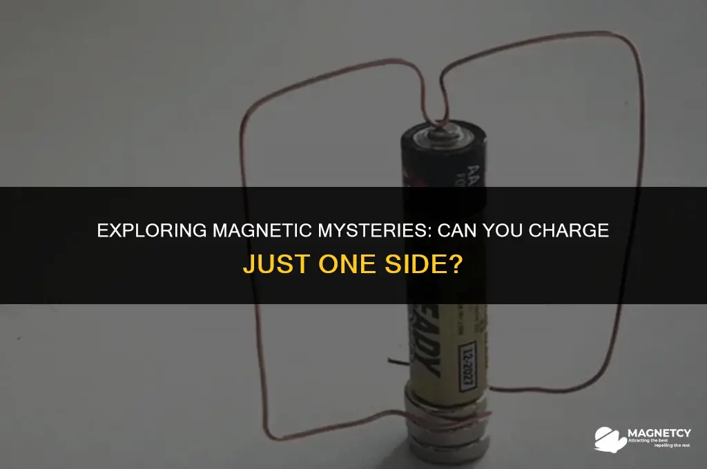 can you charge only one side of a magnet