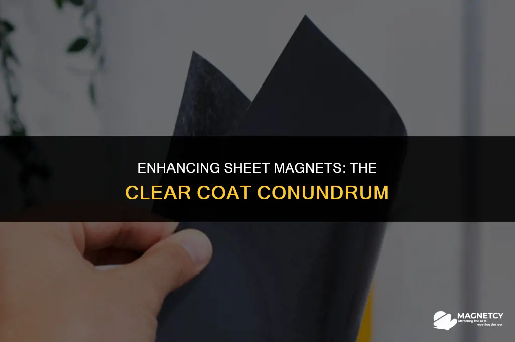 can you clear coat a sheet magnet