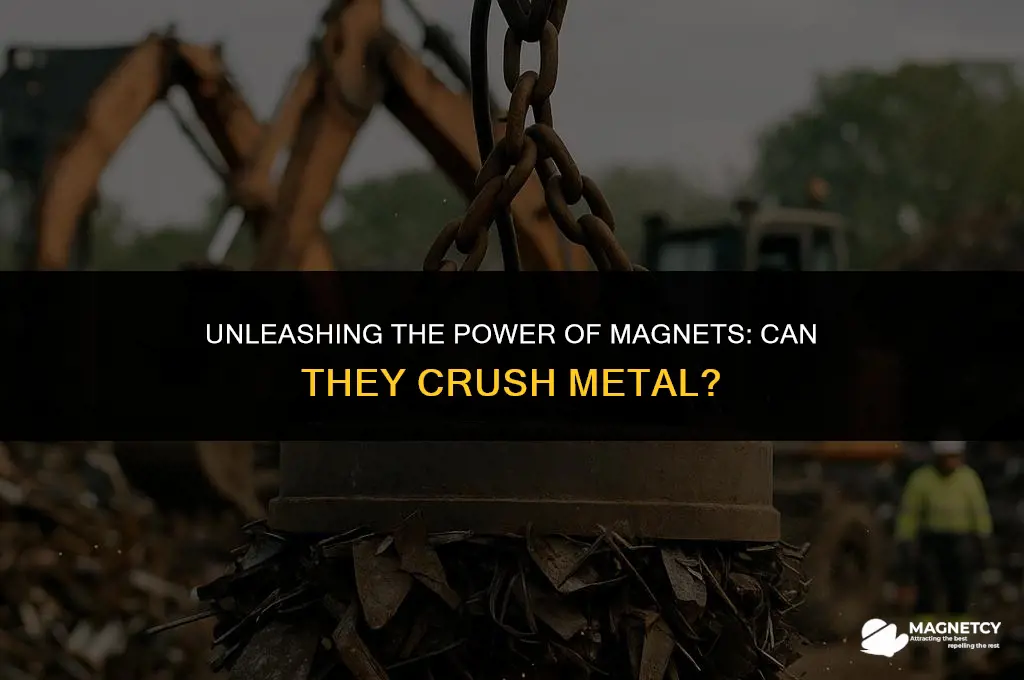 can you crush metal with magnets