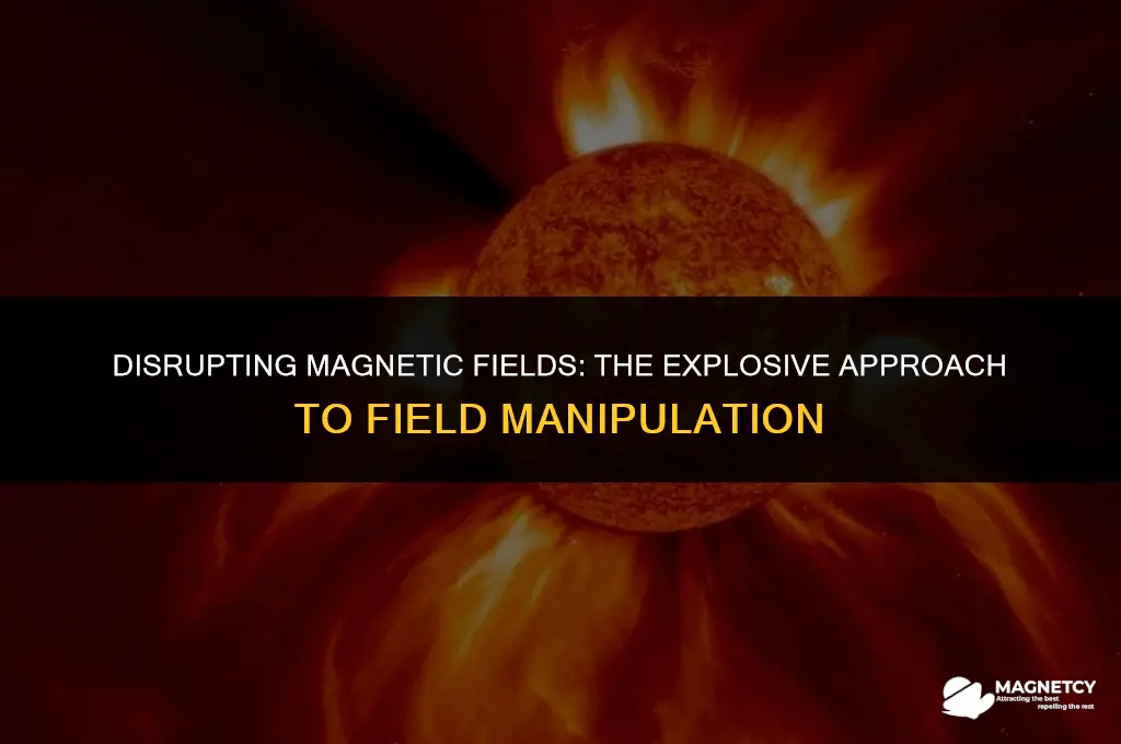 can you disperse magnetic fields with explosion