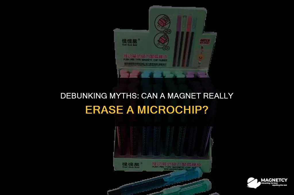can you erase a microchip with a magnet