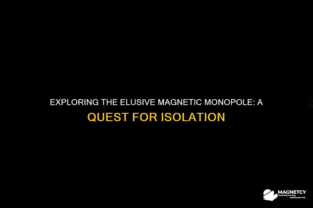 can you ever isolate one of the magnetic poles