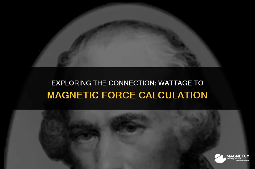 can you find the magnetic fore from the wattage