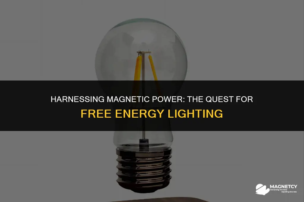 can you get free energy from magnets to ligt bulbs