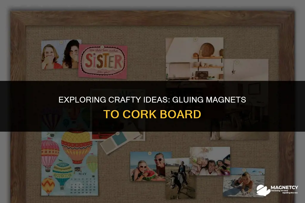 can you glue magnets to cork board