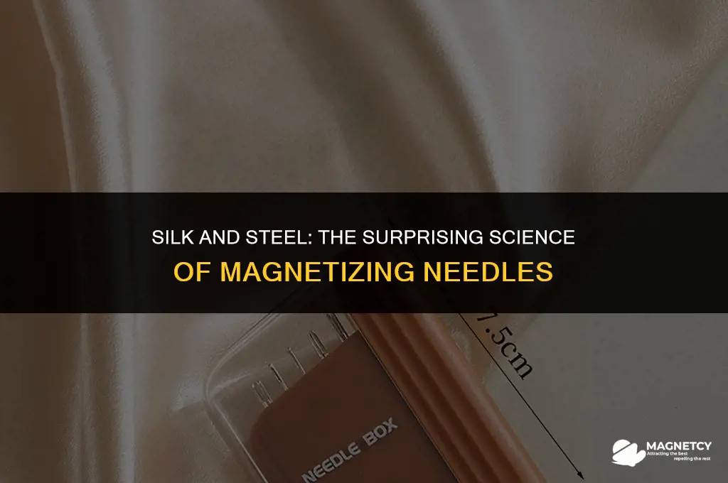 can you magnetize a needle on silk