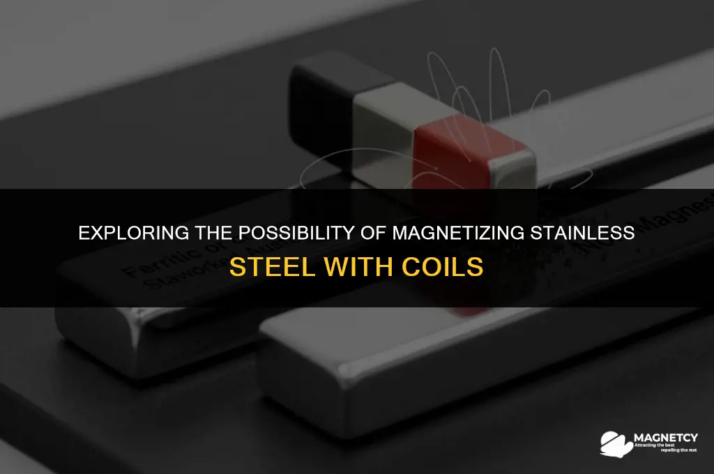 can you magnetize stainless steel by wrapping coil around it