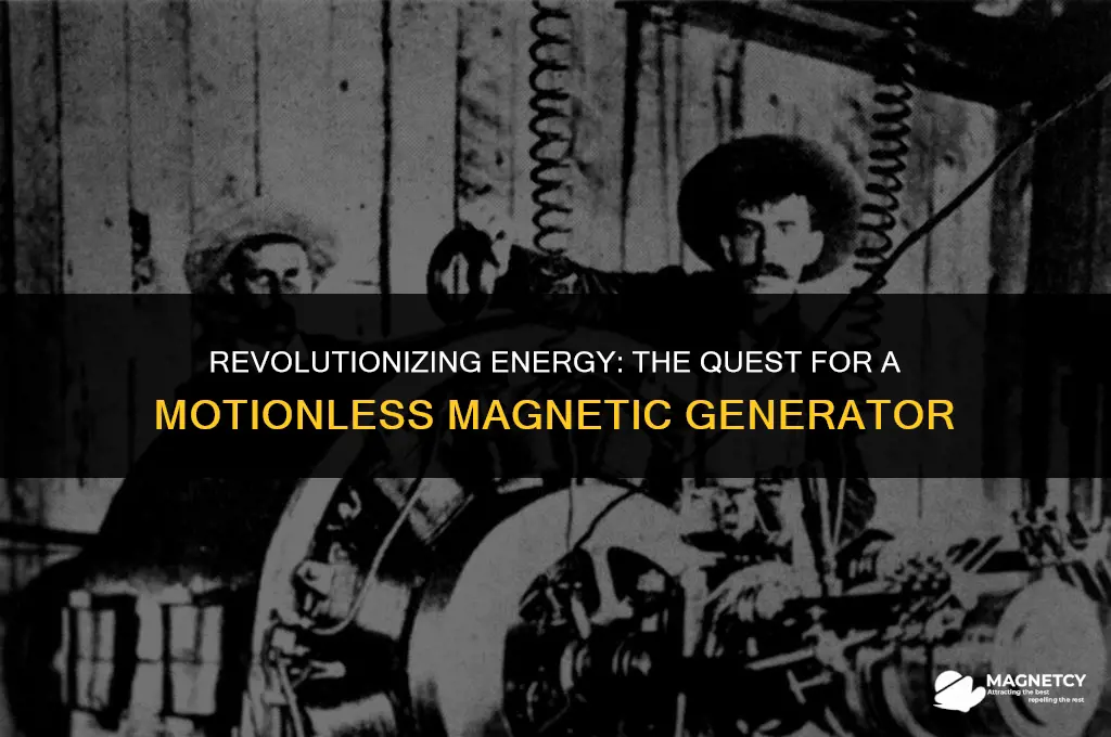 can you make a magnetic generator with no moving parts