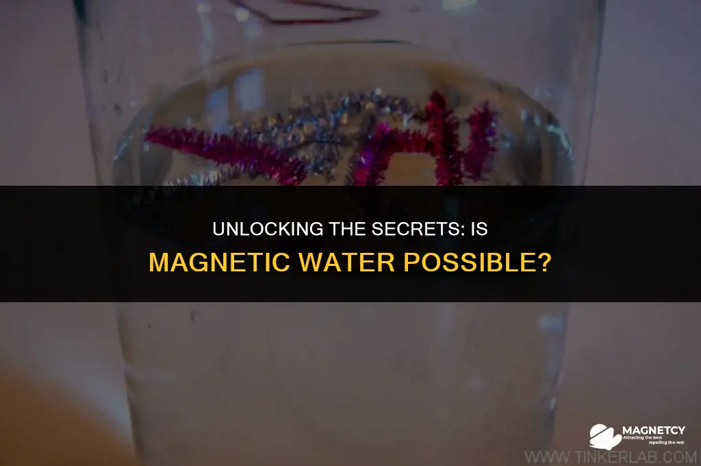 can you make water magnetic