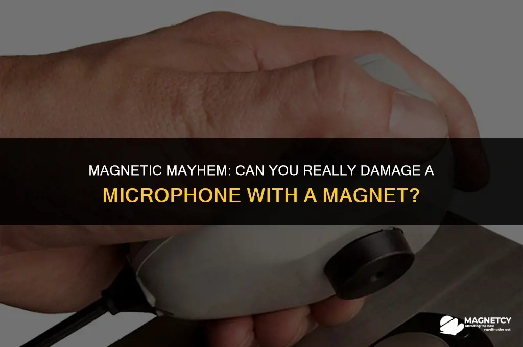 can you mess up a microphone with a magnet