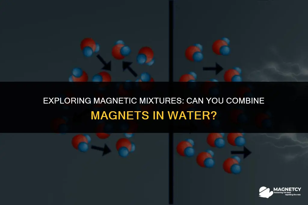can you mix magnets in water