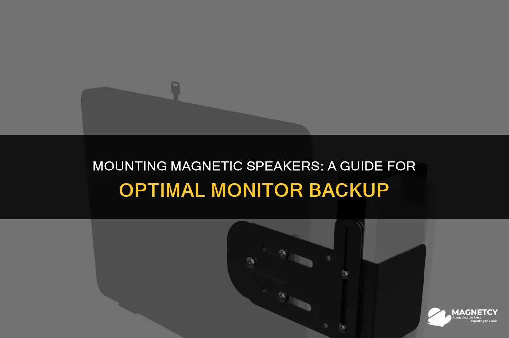 can you mount a magnetic speaker to back up monitor
