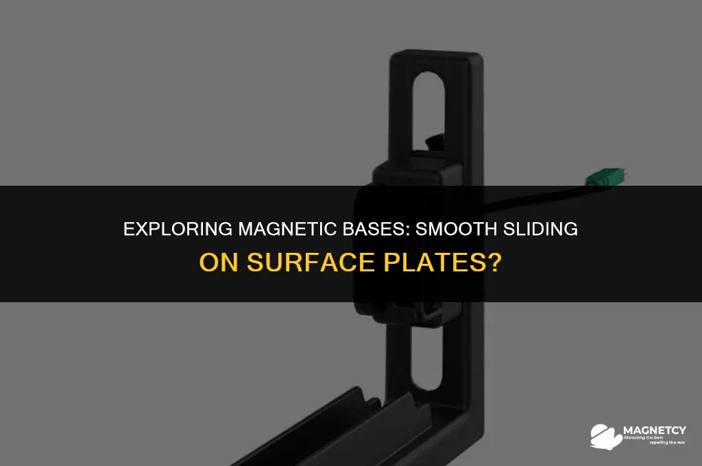 can you slide a magnetic base on a surface plate