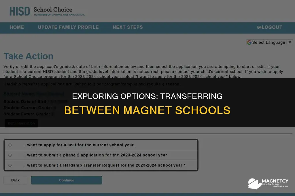 can you transfer from one magnet school to another