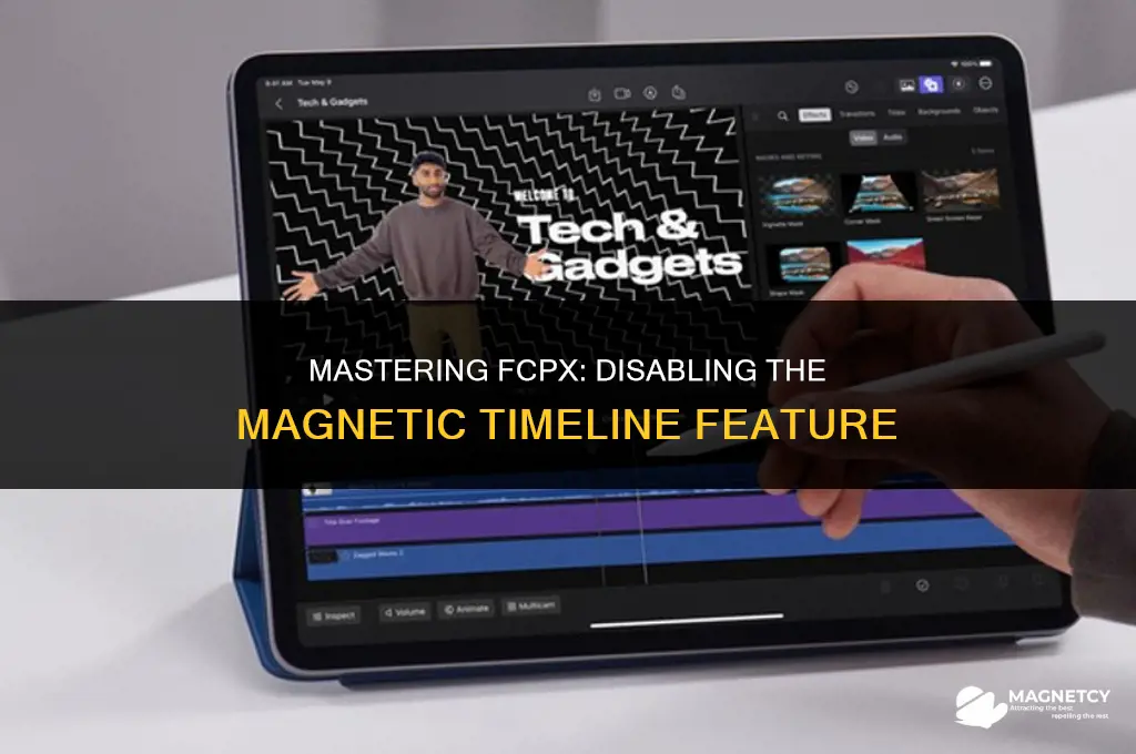 can you turn off magnetic timeline in fcpx