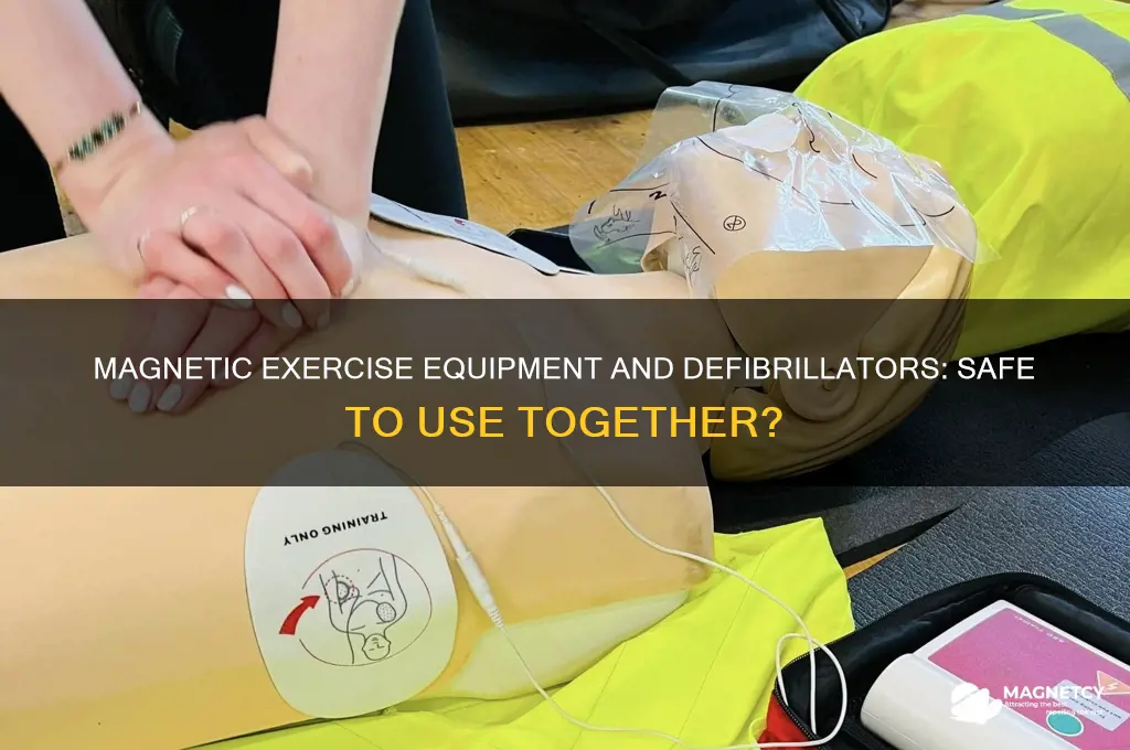 can you use a magnetic excersie equipment with a defibilator