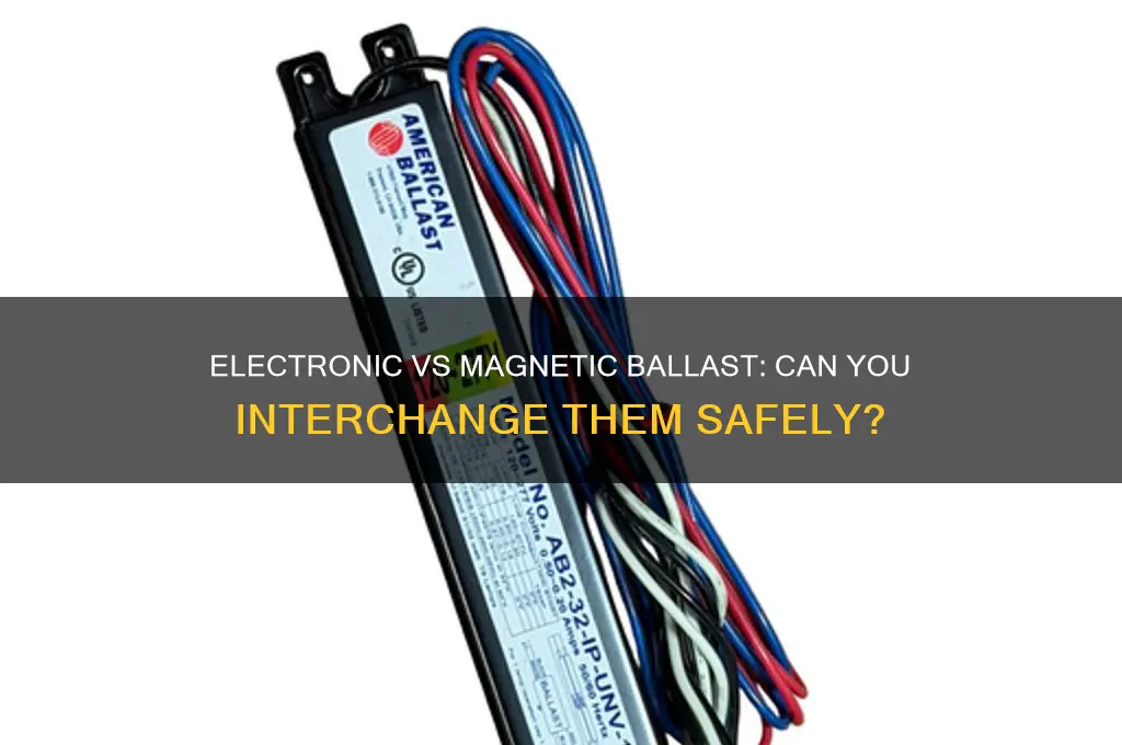 can you use electronic ballast in place of magnetic ballast