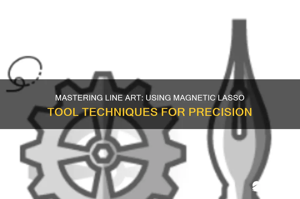 can you use magnetic lasso to make line art